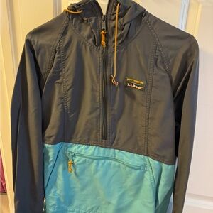 L.L. Bean Black Jacket with Orange Accents